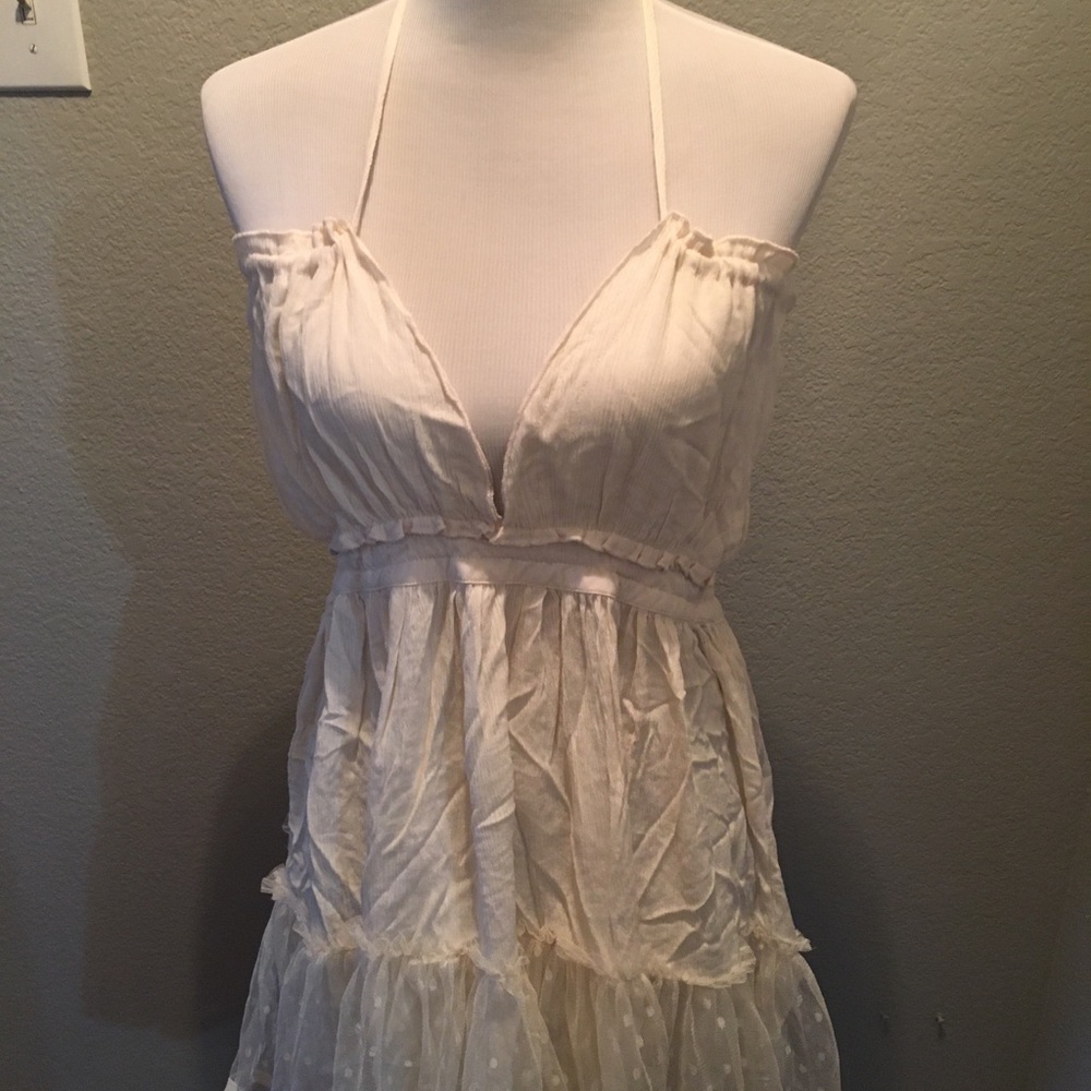 Never worn cream babydoll summer dress